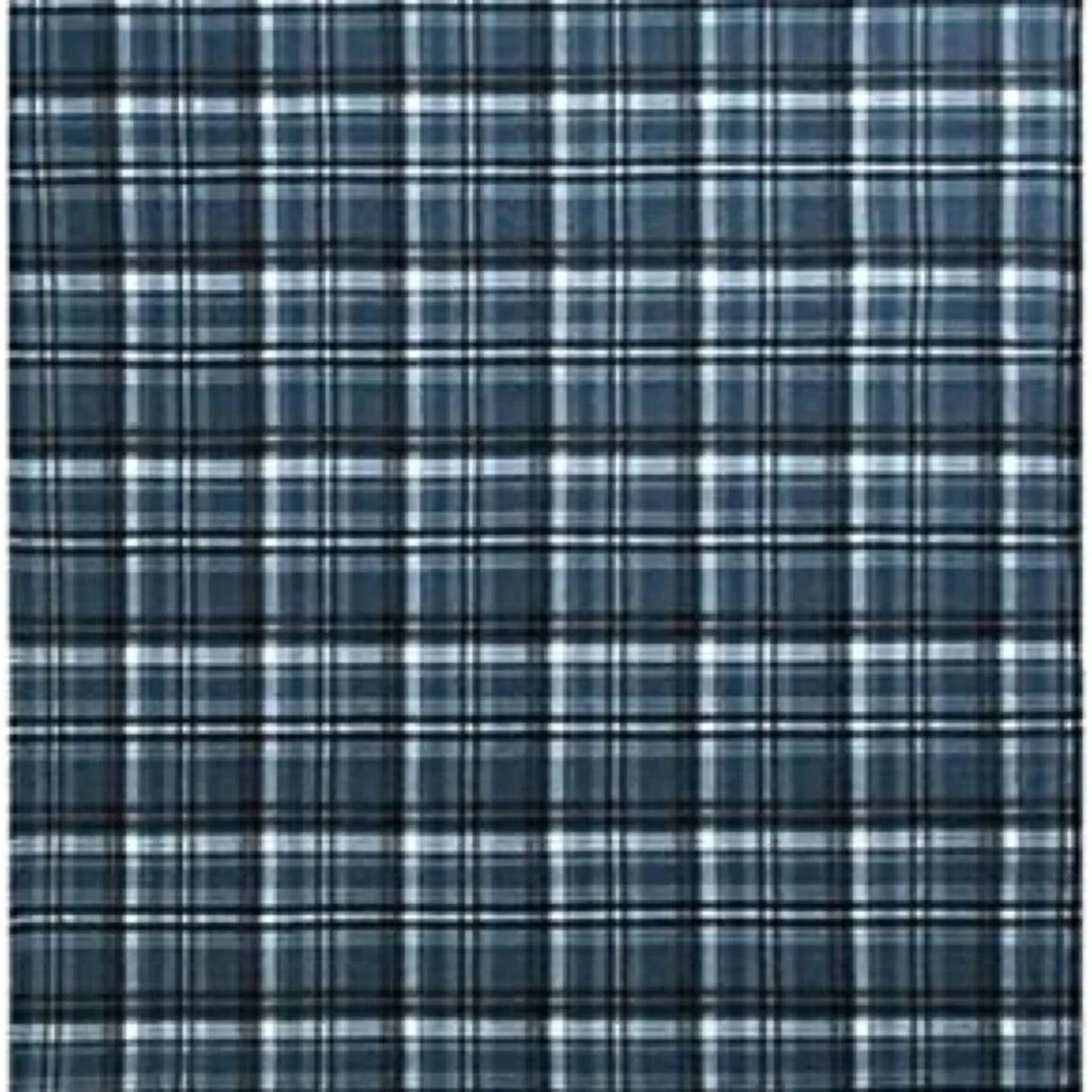 MAINSTAY FLEECE THROW PLAID BLUE BLACK & WHITE BLANKET NEW
